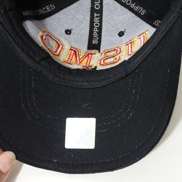 USMC Semper Fi Black Baseball Cap Adjustable Strapback Trucker Hat One Size - Picture 5 of 10